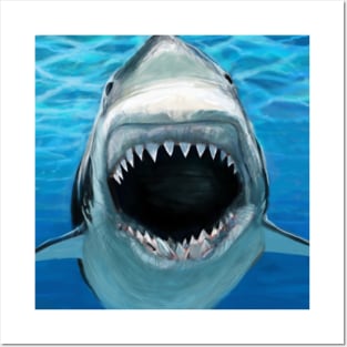 Great White Shark Posters and Art